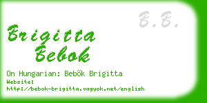brigitta bebok business card