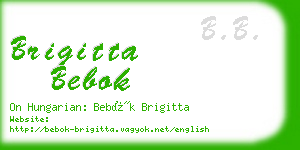 brigitta bebok business card